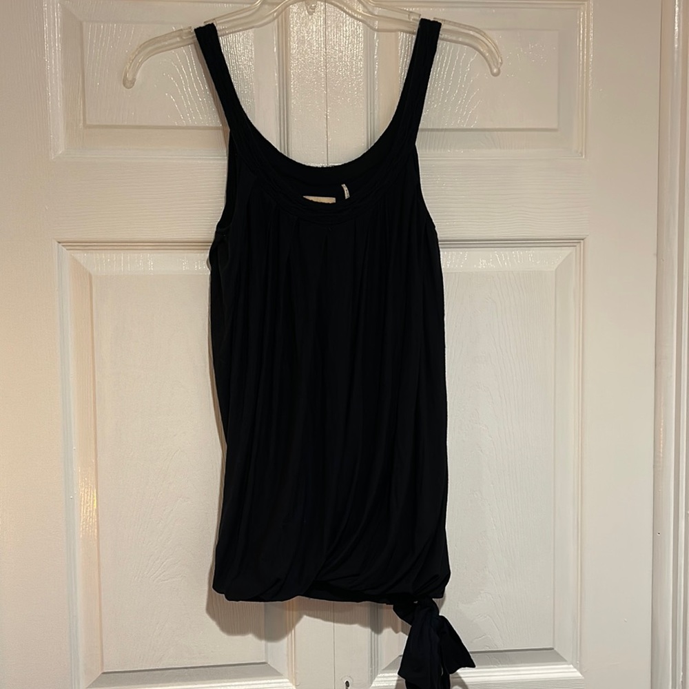 Paige Premium Denim Black Sleeveless Side Tie Top | Size Small